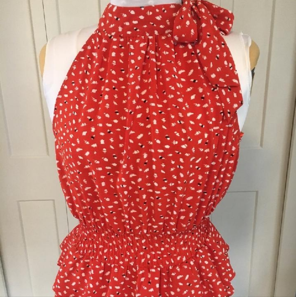 Red She and Sky Halter Top.
